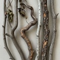 Pale gray to dark brown, with some branches featuring patches of peeling Royalty Free Stock Photo