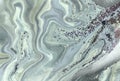 Pale green agate ripple pattern. Simple marble liquid texture.