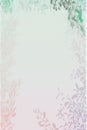 Pale Mint Light Pink Background Silhouettes Leafy Branches Vertical Mobile Postcard. Generative AI Royalty Free Stock Photo