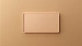 A pale orange rectangular frame on a subtle beige background, ideal for minimalist designs and product presentations. Generative Royalty Free Stock Photo