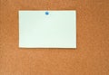 Pale Paper Pinned To Cork Board