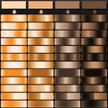 Pale Peach Soft Amber Muted Brown and Deep Espresso Metallic Gradient Bundle Royalty Free Stock Photo