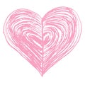 Pale pink creative textured heart