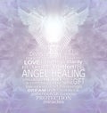 Beautiful Angel Healing Circle Word Cloud Wall Art Royalty Free Stock Photo