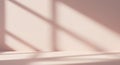Pale Pink Wall with Window Shadow Background for Interior Design Royalty Free Stock Photo