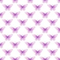 Pale purple butterfly seamless watercolor pattern