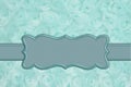 Pale teal rose plush fabric with ribbon background