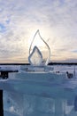 Ice sculpture in the southern port of LuleÃÂ¥ Royalty Free Stock Photo