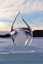 Ice sculpture in the southern port of LuleÃÂ¥ Royalty Free Stock Photo
