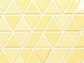 Yellow Triangular Tiles Geometric Pattern Background. Royalty Free Stock Photo