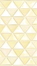 Glossy Cream Yellow Triangular Pattern Background. Royalty Free Stock Photo