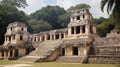 Ancient Maya temples in Palenque, Mexico