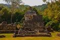 Palenque, Chiapas, Mexico: Archaeological area with ruins, temples and pyramids in the ancient city of Maya. Royalty Free Stock Photo