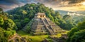 Palenque Chiapas Mexico Mayan ruins AI Generated Royalty Free Stock Photo