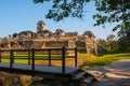 Palenque, Chiapas, Mexico: The Palace, one of the Mayan buiding ruins in Palenque. The Palace is crowned with a five-story tower w Royalty Free Stock Photo