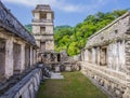 Palenque ruins, Palace and Observation Tower, Chiapas, Mexico Royalty Free Stock Photo