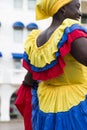 Palenquera, fruit seller lady on the street of Cartagena, Colombia