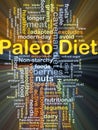 Paleo diet background concept glowing