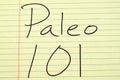 Paleo 101 On A Yellow Legal Pad Royalty Free Stock Photo