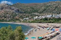 Paleochora beach in Crete. Greece. Lybian sea Royalty Free Stock Photo