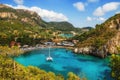 Paleokastritsa bay, Corfu, Greece Royalty Free Stock Photo