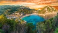 Paleokastritsa bay on Corfu island, Ionian archipelago, Greece