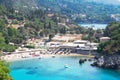 Paleokastritsa beach on Korfu, Greece