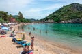 Paleokastritsa beach in the summer, Corfu, Greece.