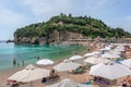 Paleokastritsa beach in the summer, Corfu, Greece.