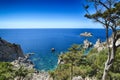PALEOKASTRITSA, CORFU, GREECE, beautiful beach in greece. Royalty Free Stock Photo