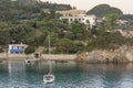 Paleokastritsa, Corfu, Greece - 15 July 2018, boat with tourists