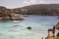 Paleokastritsa, Corfu, Greece - 15 July 2018, boat with tourists