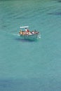 Paleokastritsa, Corfu, Greece - 15 July 2018, boat with tourists