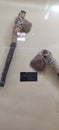 Paleolithic Axe-Like Weapons in Museum Display