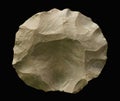 Paleolithic flint tool. Flint discoidal core Royalty Free Stock Photo