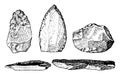 Paleolithic Implements vintage illustration