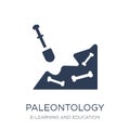 Paleontology icon. Trendy flat vector Paleontology icon on white Royalty Free Stock Photo