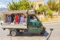 Palerme, Sicily, Europe-10/06 / 2018.Small truck selling clothes Royalty Free Stock Photo