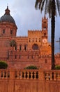 Palermo cathedral - Duomo - by night. Sicily, Italy Royalty Free Stock Photo