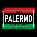 Palermo City Name LOGO PRINT SHIRT DESIGN