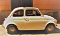 Palermo, Italy - April 07, 2019: vintage FIAT 500 parked along the road