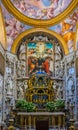 PALERMO, ITALY, APRIL 22, 2017: Interior of the Santa Maria dell Ammiraglio church in Palermo, Sicily, Italy Royalty Free Stock Photo