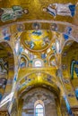 PALERMO, ITALY, APRIL 22, 2017: Interior of the Santa Maria dell Ammiraglio church in Palermo, Sicily, Italy Royalty Free Stock Photo