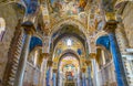 PALERMO, ITALY, APRIL 22, 2017: Interior of the Santa Maria dell Ammiraglio church in Palermo, Sicily, Italy Royalty Free Stock Photo