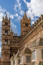 bell towers and rooftop with cupolas of the Palermo Cathedral