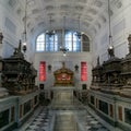 sarcophagi and urns in a side chapel in the Palermo Cathedral Royalty Free Stock Photo