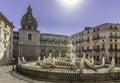 Panoramic view of Piazza Pretoria or Piazza della Vergogna, Palermo, Sicily Royalty Free Stock Photo