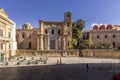 View from Bellini Square, the Church of Santa Maria dell\'Ammiraglio known as the Martorana Church Royalty Free Stock Photo