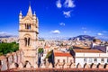 Palermo skyline from Cathedral, world heritage site. Sicily, Italy Royalty Free Stock Photo