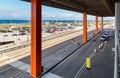 Exterior of Palermo Falcone Borsellino Airport Departures terminal, with view of